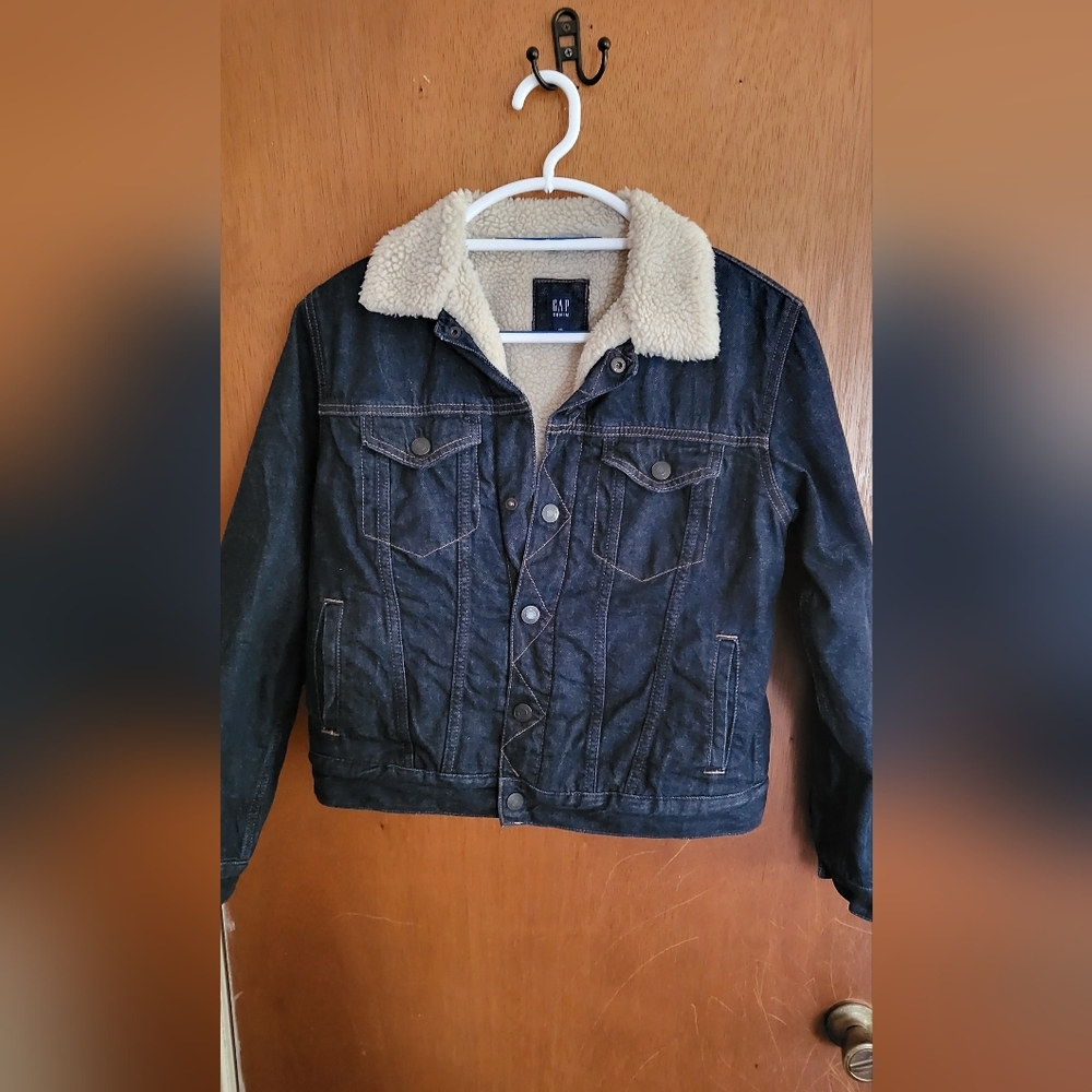 Kids Youth GAP Denim Coat Wool Lined XXL Boy Girl